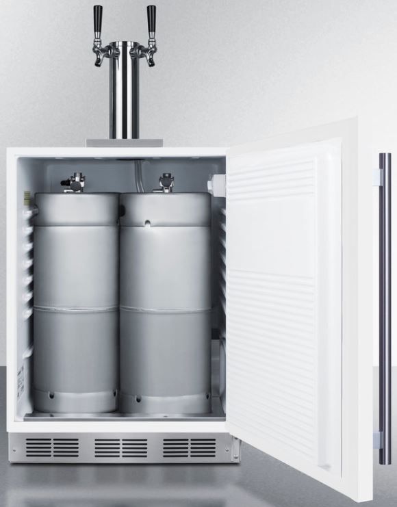 Summit® Commercial 24" White Built In Wine Kegerator-2