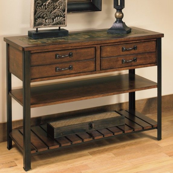 Null Furniture 3013 Aged Tobacco Media Console-0