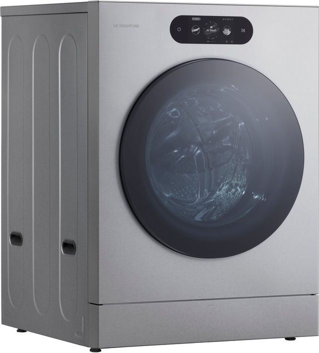 LG SIGNATURE 5.8 Cu. Ft. Brushed Platinum Steel Front Load Washer-3