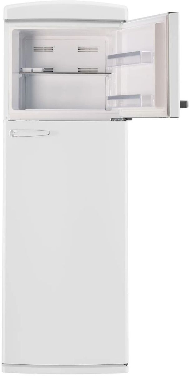 Unique® Appliances Classic Retro 24" 11 Cu. Ft. Marshmallow White Counter Depth Top Freezer Refrigerator-2