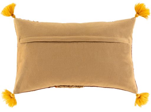 Surya Declan Burgundy 12"x20" Toss Pillow with Down Insert-3