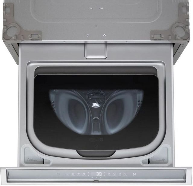 LG Signature SideKick™ 1.0 Cu. Ft. Brushed Platinum Steel Pedestal Washer-9