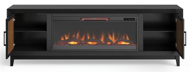 Legends Home Ventura Black/Bourbon 86" Fireplace TV Stand-3