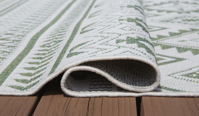 Signature Design by Ashley® Kierick Green/Cream 8'x10' Large Area Rug-1