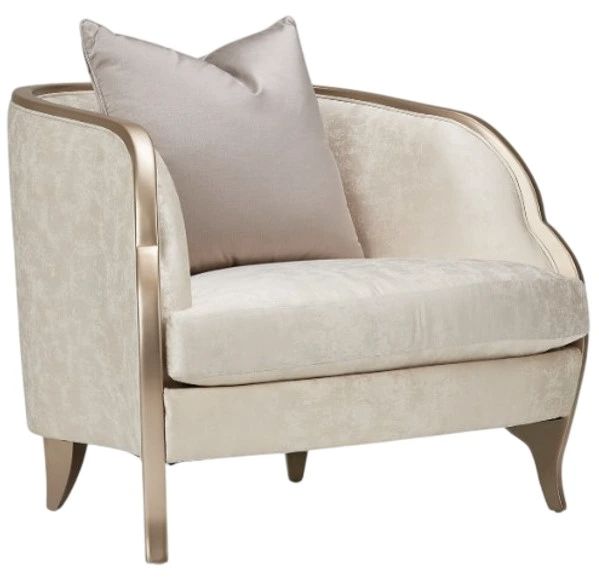 Michael Amini® Malibu Crest Chardonnay/Cloud White Chair-0