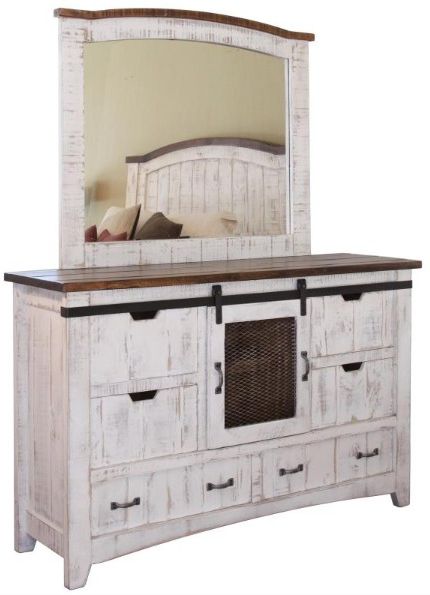 International Furniture Direct Pueblo White Dresser-2