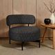 Elements International Antonia Black Swivel Chair-1
