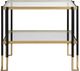 Uttermost® Kentmore Glass Top Glass Side Table with Brushed Gold and Matte Black Frame-3