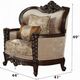 ACME Furniture Devayne Beige/Dark Walnut Chair-2