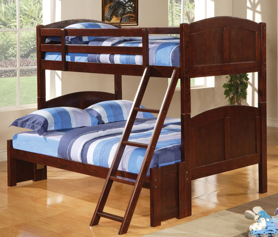 Coaster® Parker Youth Warm Chestnut Twin/Full Bunk Bed-1