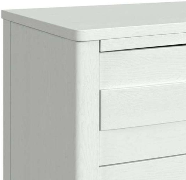 Elements International Tobias White Nightstand with USB-3