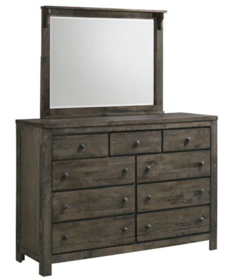 American Wholesale Furniture Cassidy 3-Piece Dark Vintage Gray Queen Bedroom Set-2