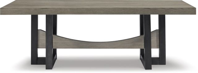 Signature Design by Ashley® Foyland Grayish Brown Rectangular Dining Room Table with Black Base-1