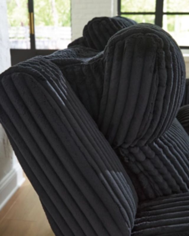 Signature Design by Ashley® Forest Lake Black Power Reclining Loveseat with Console and Adjustable Headrest-4