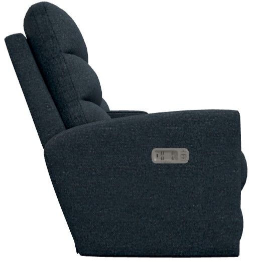 La-Z-Boy® Liam Navy Power Wall Reclining Loveseat with Console, Headrest, and Lumbar-3