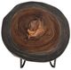 International Furniture Direct Parota Epoxy Brown Chairside Table with Black Base-2