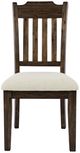 Jofran Inc. Bakersfield Beige/Brown Slatback Dining Side Chair-2