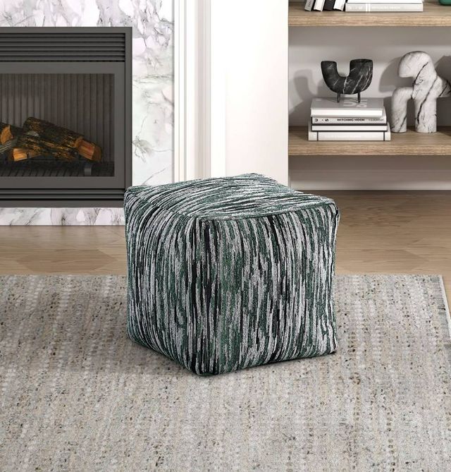 Homelegance® Easley Black/Gray/White Square Pouf-1
