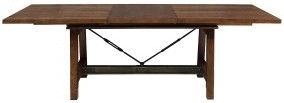 Mazin Furniture Holverson 5 Piece Rustic Brown/Gunmetal Dining Table Set-1