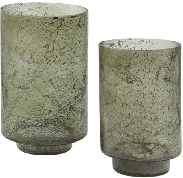 Signature Design by Ashley® Clarkton 2-Piece Green Candle Holder Set-1
