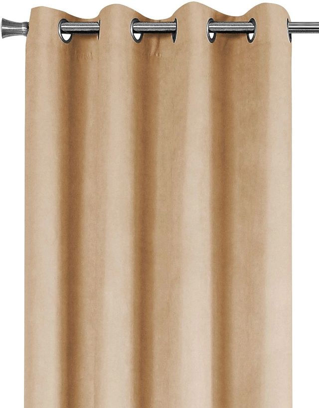 Monarch Specialties Inc. 2-Piece Beige 54" x 95" Room Darkening Curtain Panel Set-3