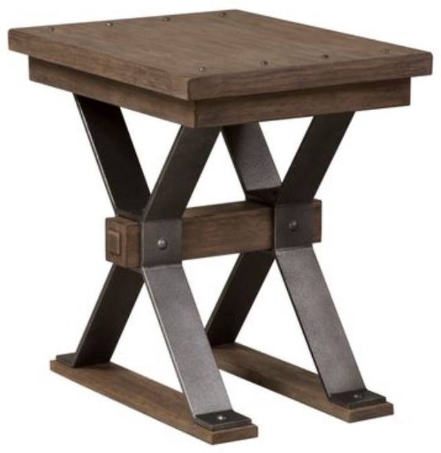 Liberty Furniture Sonoma Road Weather Beaten Bark Chairside Table-0