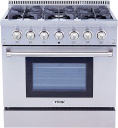 Thor Kitchen® 36" Stainless Steel Pro Style Dual Fuel Range