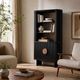 Crestview Paloma Black Bookcase-1