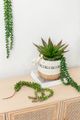 A & B Home Dark Green Faux Bead Grass-4