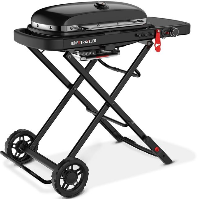 Weber® Traveler Stealth Edition 1-Burner Black Portable Liquid Propane Grill-2
