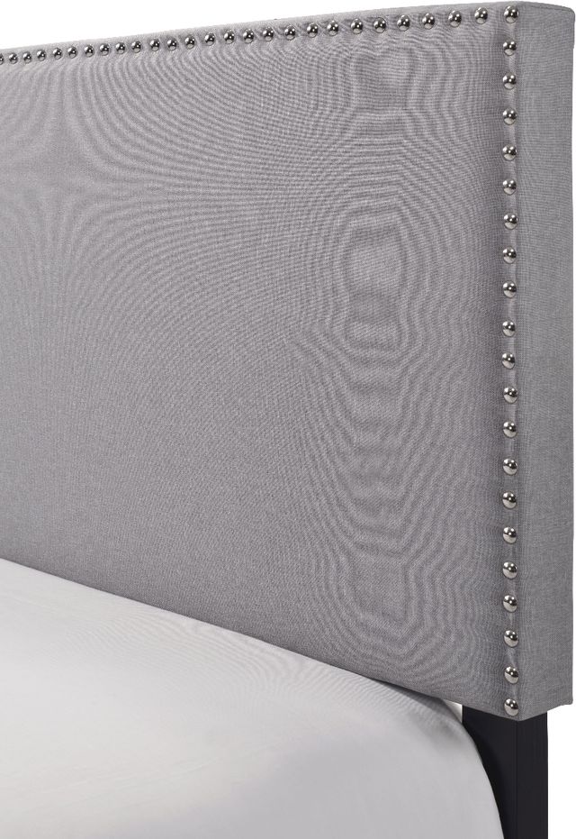 Crown Mark Erin Gray Upholstered Panel Twin Bed-3