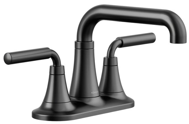 KOHLER® Tone™ Matte Black 1.2 GPM Centerset Bathroom Sink Faucet-0