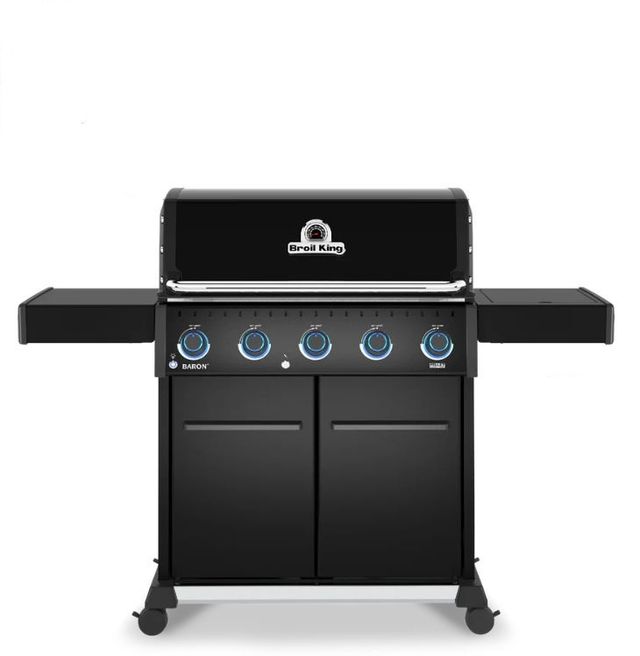 Broil King® Baron 520 Pro Shadow 5-Burner Black Freestanding Liquid Propane Grill-0