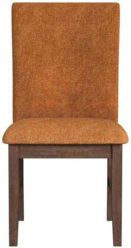 Elements International Santa Barbara Orange/Walnut Dining Chair-3