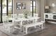 TEI Rustic Lodge Distressed White Bench-1