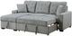 Homelegance® Waitsfield 2-Piece Gray Left-Arm Facing Pull-out Sleeper Sectional and Chaise with Hidden Storage-0