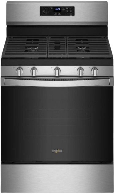 Whirlpool® 30" Fingerprint Resistant Stainless Steel Freestanding Gas Range with 5-in-1 Air Fry Oven-0