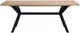 Winners Only® Oxford Beige Top Trestle Dining Table with Black Base-3