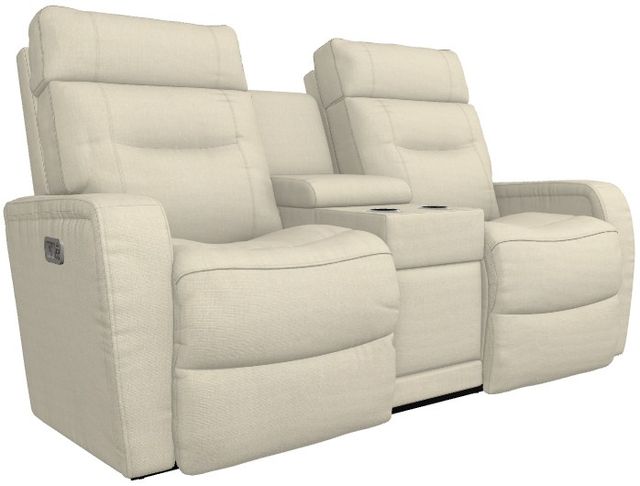 La-Z-Boy® Baron Natural Power Wall Reclining Loveseat with Console, Headrest and Lumbar-0