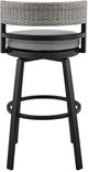 Armen Living Encinitas Grey Outdoor Patio Swivel Bar Stool-2