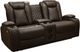 American Wholesale Furniture Omega Brown Power Reclining Theater Loveseat with Console and Power Headrest-0