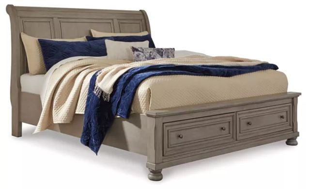 Signature Design by Ashley® Lettner 6-Piece Light Gray California King Sleigh Bed Set-1