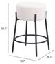 Zuo® Modern Blanche 2-Piece Black/Ivory Counter Stool Set-3