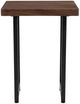 International Furniture Direct Zaphiro Brown Top Chairside Table with Black Base-2