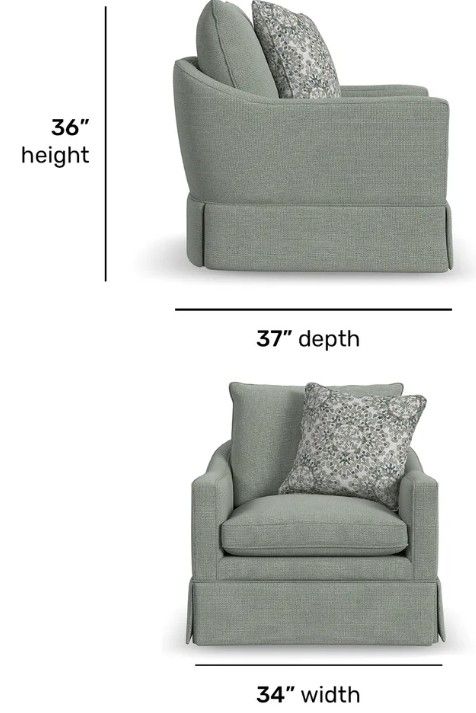Flexsteel® Customizable Eleanora Fabric Swivel Chair-3