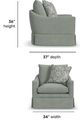 Flexsteel® Customizable Eleanora Fabric Swivel Chair-3