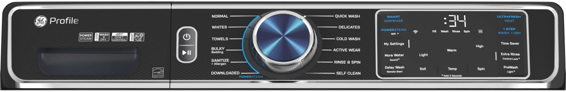 GE Profile 5.3 cu. ft. Capacity Smart Front Load Steam Washer - Thumbnail 4