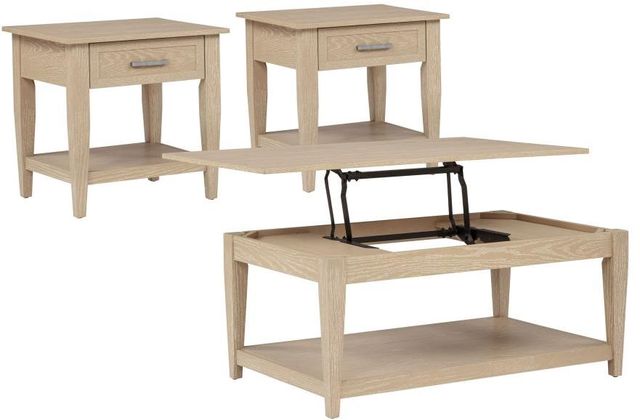 Coaster® Lindenton 3-Piece Blonde Lift-Top Coffee Table and End Table Set-1