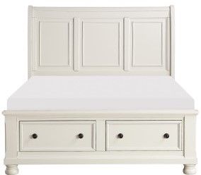 Mazin Furniture Laurelin White Eastern King Sleigh Bed-0