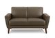 Monarch Specialties Inc. Brown 58" Faux Leather Loveseat with Walnut Legs-0